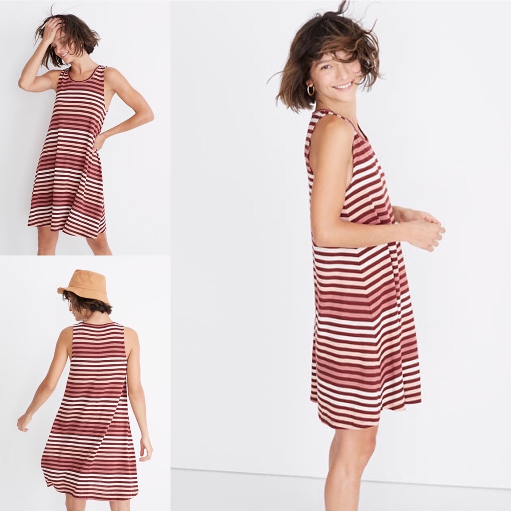 Madewell Striped Red and White Dress